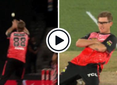 Watch: 'He can't believe it' – Adam Zampa drops sitter off his own bowling in BBL